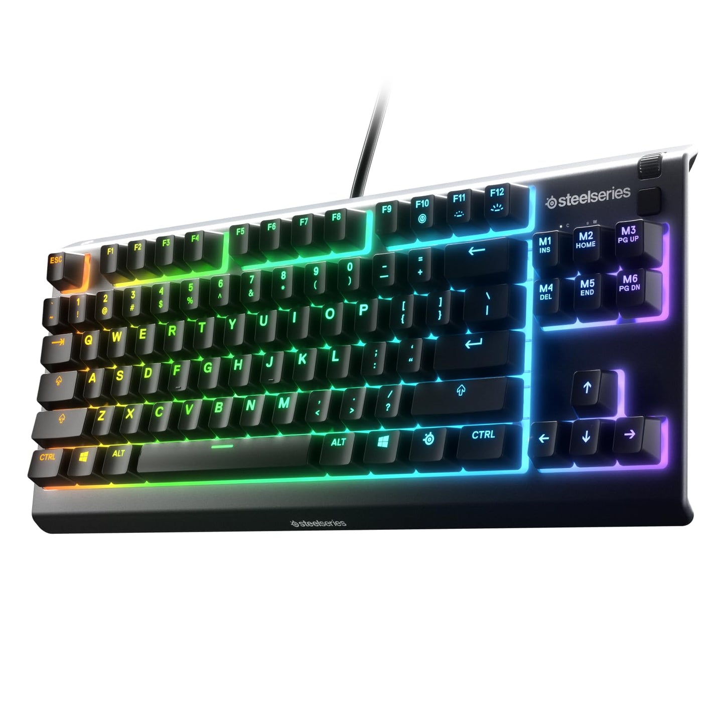 SteelSeries Apex 3 TKL RGB Gaming Keyboard - Tenkeyless Compact Form Factor - 8-Zone RGB Illumination - IP32 Water & Dust Resist