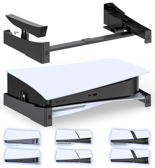 OIVO PS5/ Slim/Pro Horizontal Stand for Disc & Digital Console  Stable PS5 Accessories Base Stand with Upgraded Support Rods on Bottom & Scalable Design for PlayStation 5 Console-Black