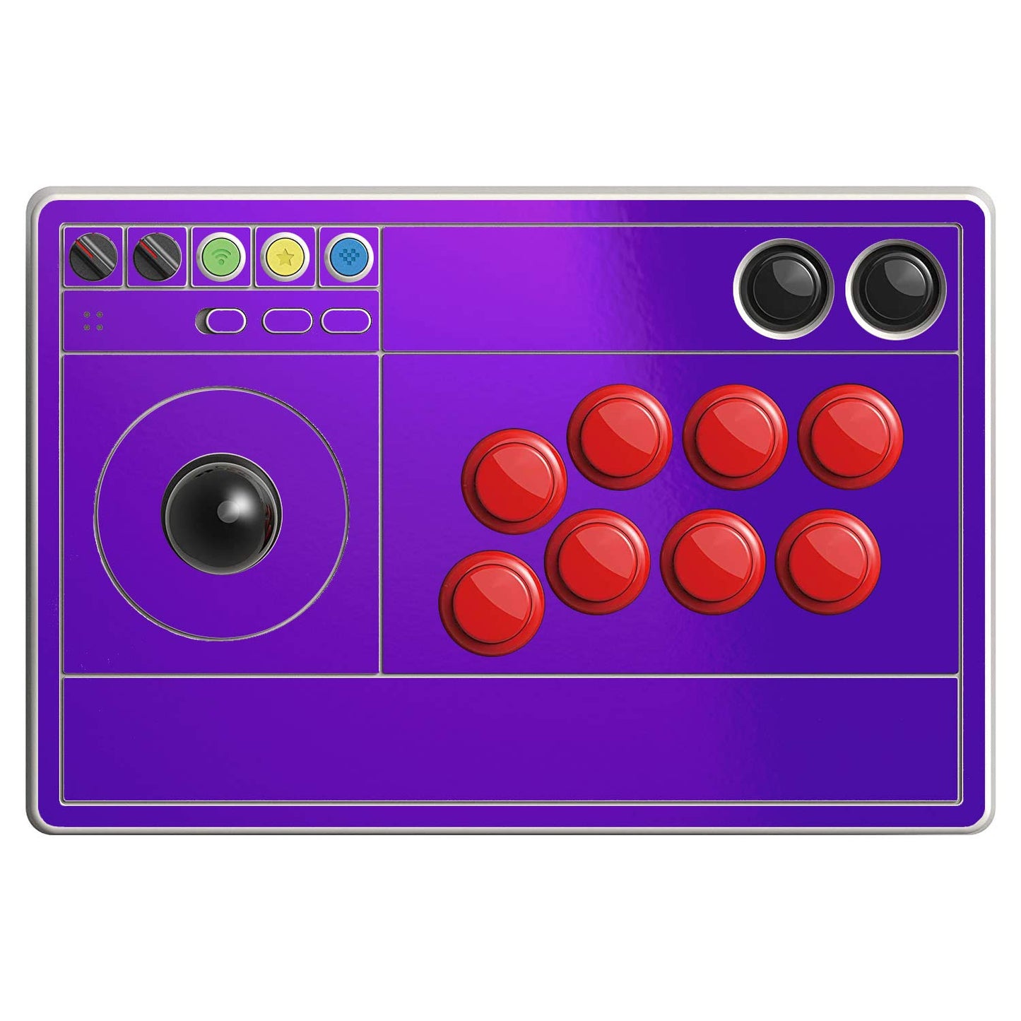 SopiGuard Sticker Skin for 8BitDo Arcade Stick Top Panel Only Vinyl Decal Wrap (Gloss Purple)