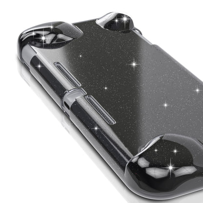 ECHZOVE Glitter TPU Case for Nintendo Switch Lite - Protective Rubber Cover - Black Glitter Finish
