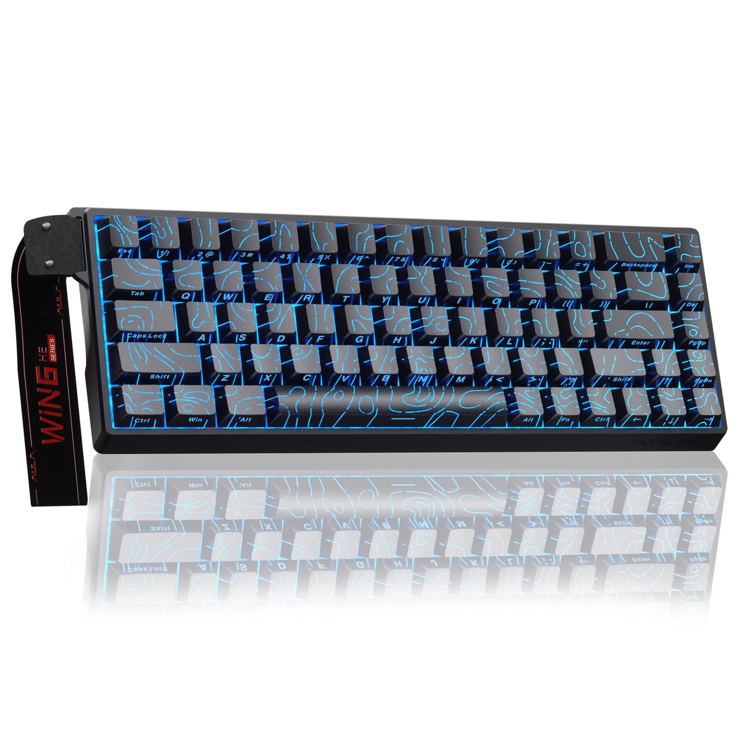 AULA WIN68 HE Mechanical Gaming Keyboard 60%  Hall Effect Magnetic Switch  Fast Trigger Mode Adjustable Actuation  8000Hz Polling Rate  RGB Backlit  Small Wired Keyboard for Laptop/PC Gamer