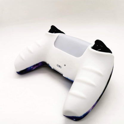 Asokex PS5 Controller Skin - Silicone Anti-Slip Grip Cover with 10 Thumb Caps, Blue Starry Sky, Model ps5-10cap-00011