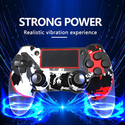 SZDILONG Wireless Controller for PS4/Pro/Slim/PC, Flame Red, with Touchpad, Headphone Jack, Motion Control, Charging Cable
