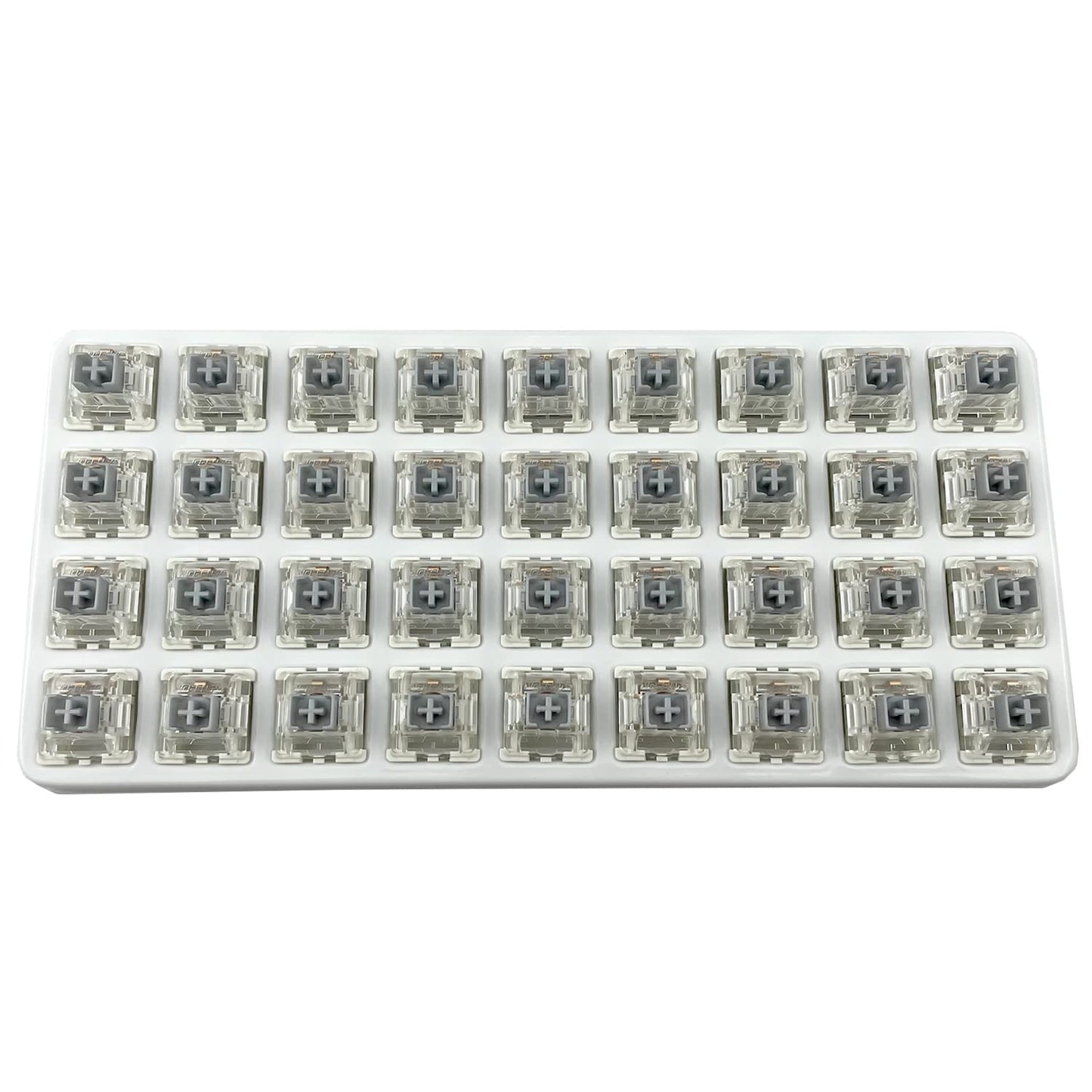 Kutethy Gateron G Silver Pro Linear Switches - Pre-Lubed 3pin RGB SMD, Dust-Proof, 72 PCS, Silver for Gaming Mechanical Keyboards