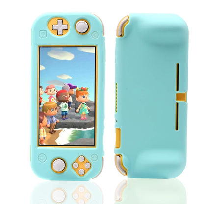 HEATFUN Silicone Case for Nintendo Switch Lite with Screen Protector, 6 Thumb Grips - Animal Crossing Blue