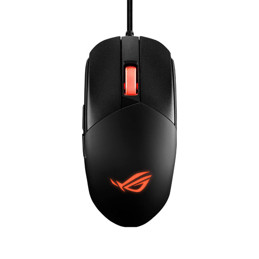 ASUS ROG Strix Impact III Gaming Mouse  Semi-Ambidextrous  Wired  Lightweight  12000 DPI Sensor  5 programmable Buttons  Replaceable switches  Paracord Cable  FPS Gaming Mouse  Black