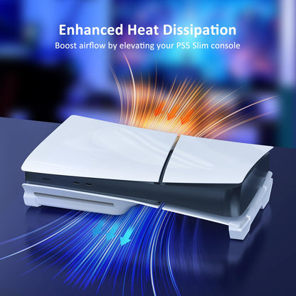 NexiGo PS5 Horizontal Stand - Minimalist Design for PS5 Slim/Pro, White, Model 3561 WHT