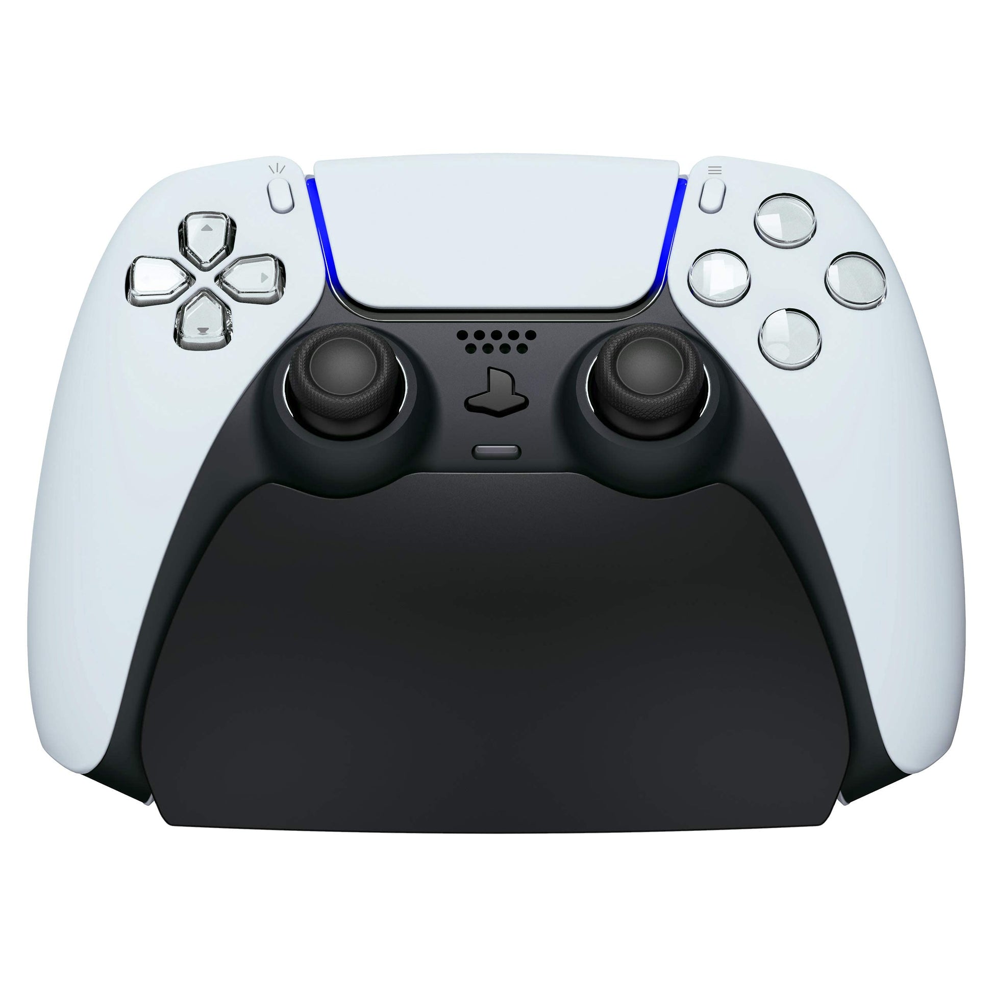 playvital Solid Black Controller Display Stand for ps5  Gamepad Accessories Desk Holder for ps5 Controller with Rubber Pads
