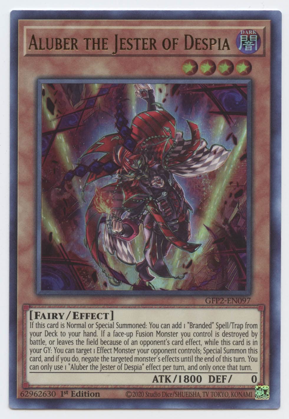 YU-GI-OH! Aluber The Jester of Despia - Ultra Rare - 1st Edition - GFP2-EN097