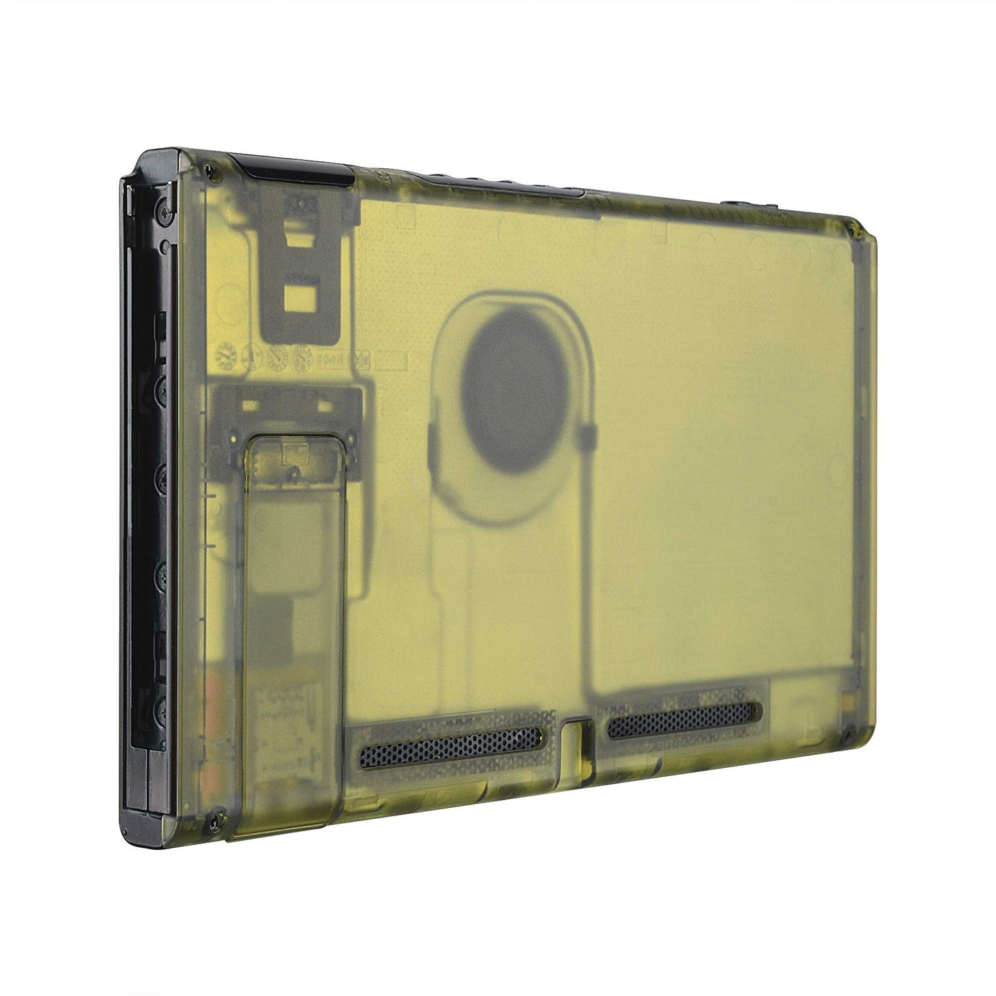eXtremeRate Amber Yellow Console Back Plate DIY Replacement Housing Shell Case for Nintendo Switch Console with Kickstand - JoyCon Shell NOT Included