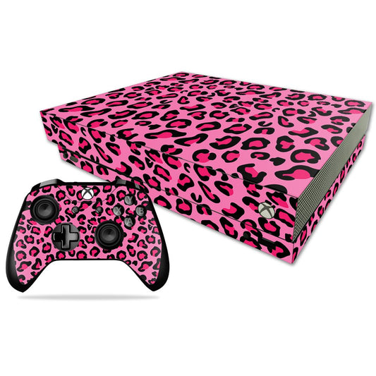 MIGHTY SKINS MightySkins Skin for Microsoft Xbox One X - Pink Leopard, Durable Vinyl Decal, 11.6 x 2.4 x 6.0 inches, Easy to