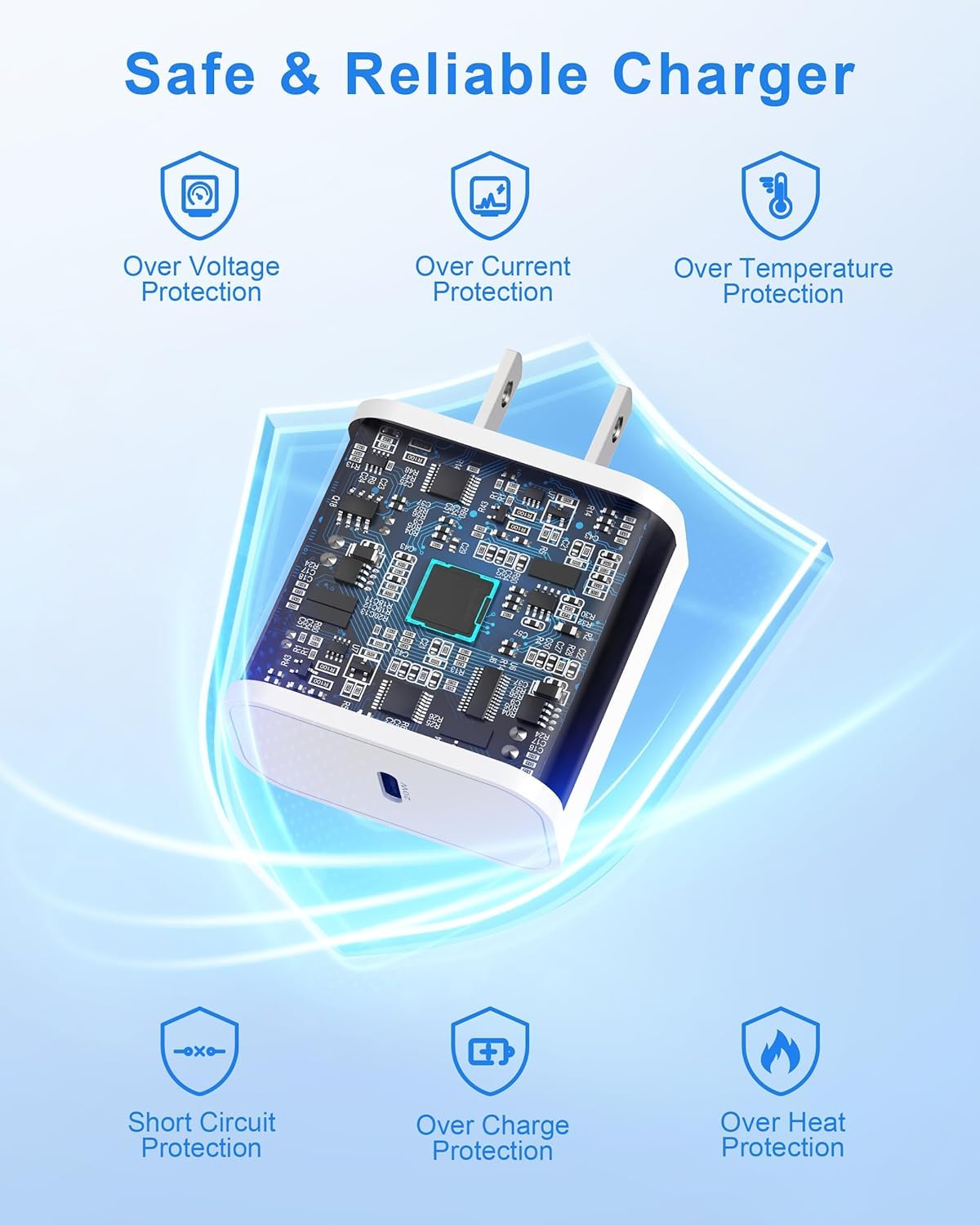 YBQZJSLY Replacement Charger for Oculus Quest 3, USB C AC Adapter, Compatible with Quest 2/1, White, Model GA-0502000