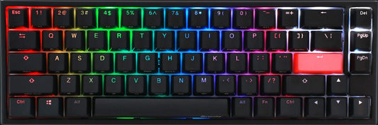 Ducky One 2 SF RGB Mechanical Keyboard - Kailh Box Jade, 65% Layout, PBT Keycaps, Black