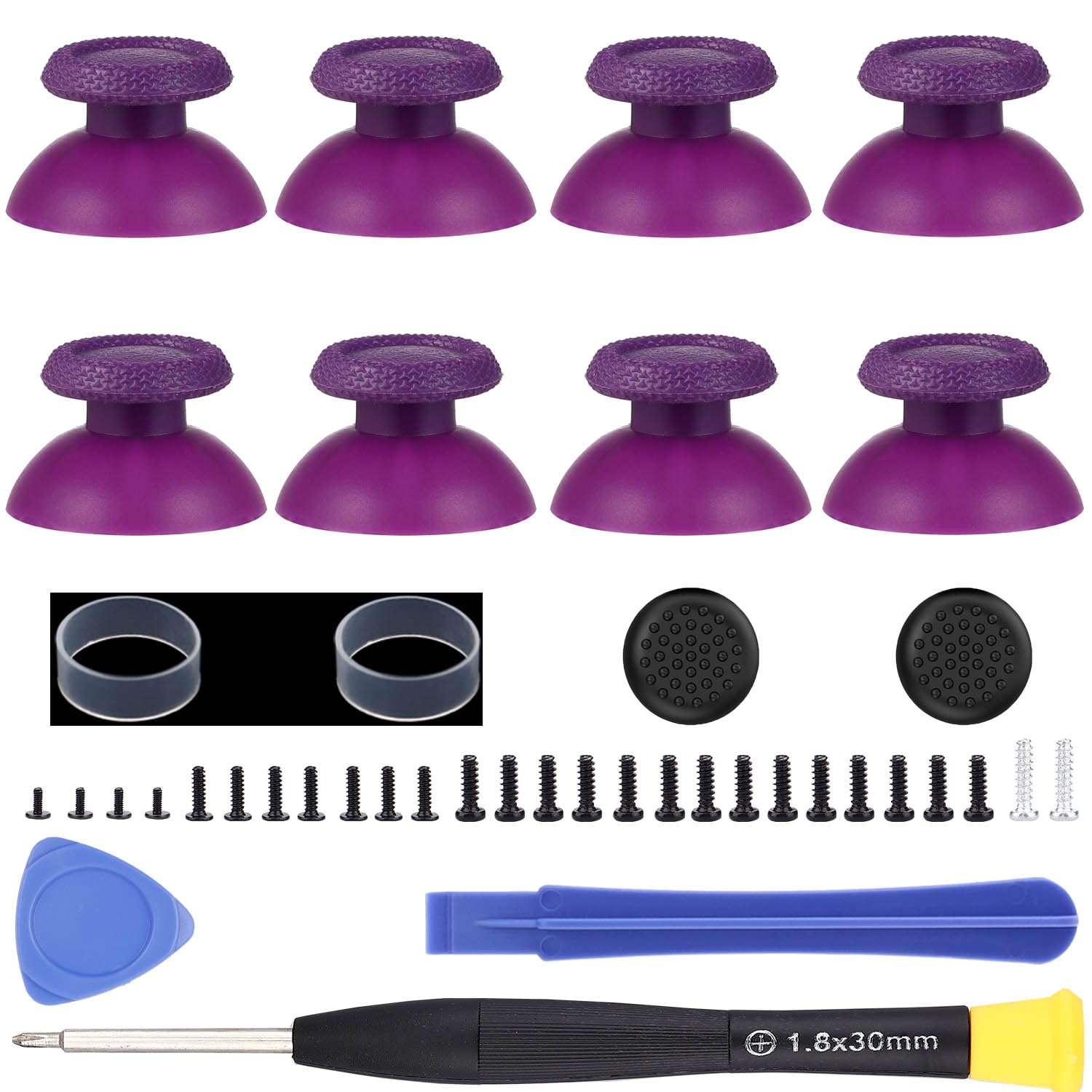 Ikpek 8 Pack Purple Replacement Thumbsticks for DualSense PS5 Controller  Custom Analog Thumb Stick Joystick Grip Replacement for PlayStation 5 Controller  for PS4 All Model Controller