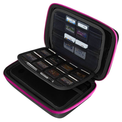 AUSTOR Case for Nintendo New 3DS XL - Nylon, Black + Rose Color