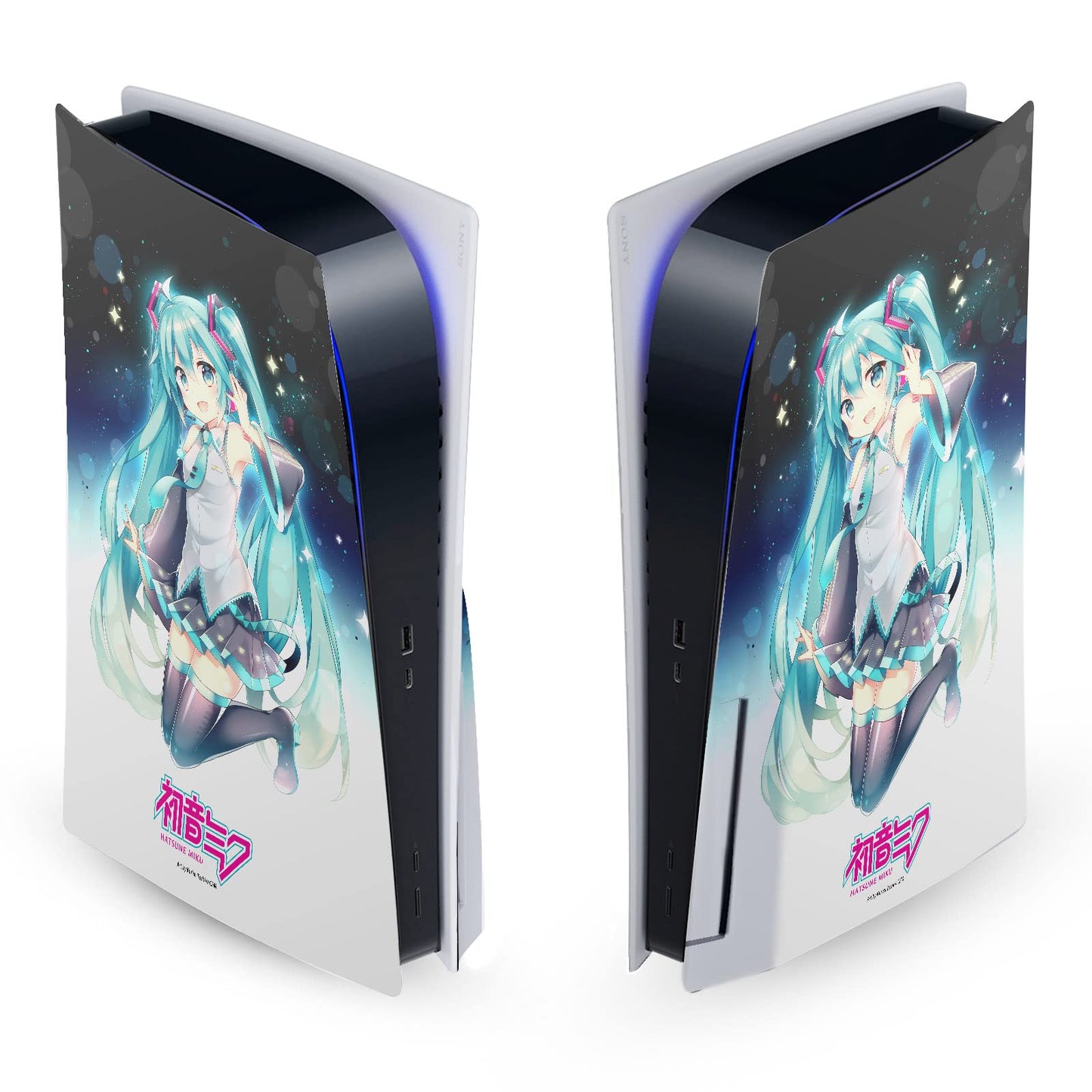Head Case Designs Officially Licensed Hatsune Miku Night Sky Graphics Vinyl Faceplate Sticker Gaming Skin Decal Cover Compatible With Sony PlayStation 5 PS5 Disc Edition Console
