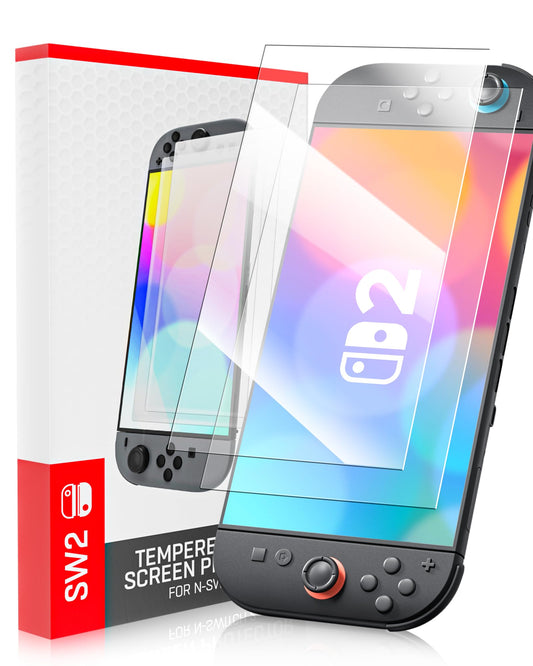 Honghao 2 Screen Protectors for Nintendo Switch 2 2025 Tempered Glass Case for Nintendo Switch 2  Tpartyl Carrying Case Accessories  Screen Protector for Switch 2 8