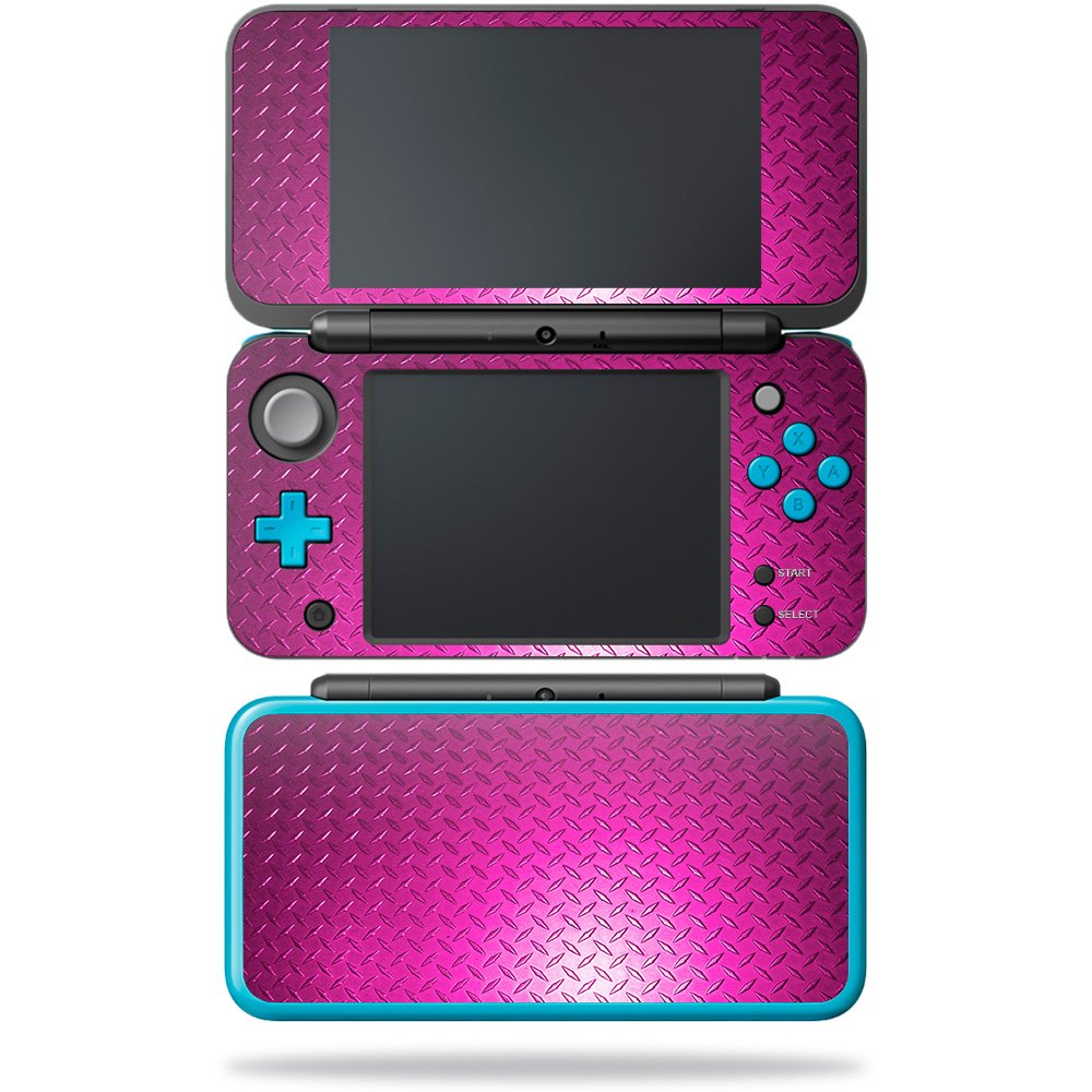 MIGHTY SKINS Nintendo New 2DS XL Skin - Pink Diamond Plate, Durable Vinyl Decal Wrap, Easy Apply & Remove, Made in USA