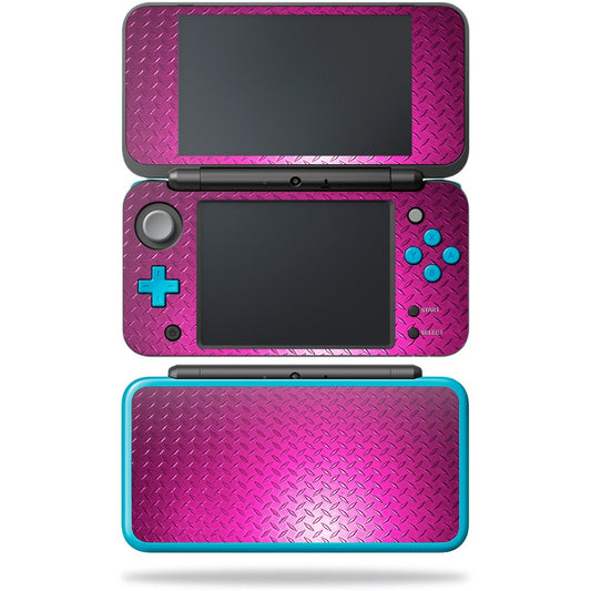 MIGHTY SKINS Nintendo New 2DS XL Skin - Pink Diamond Plate, Durable Vinyl Decal Wrap, Easy Apply & Remove, Made in USA