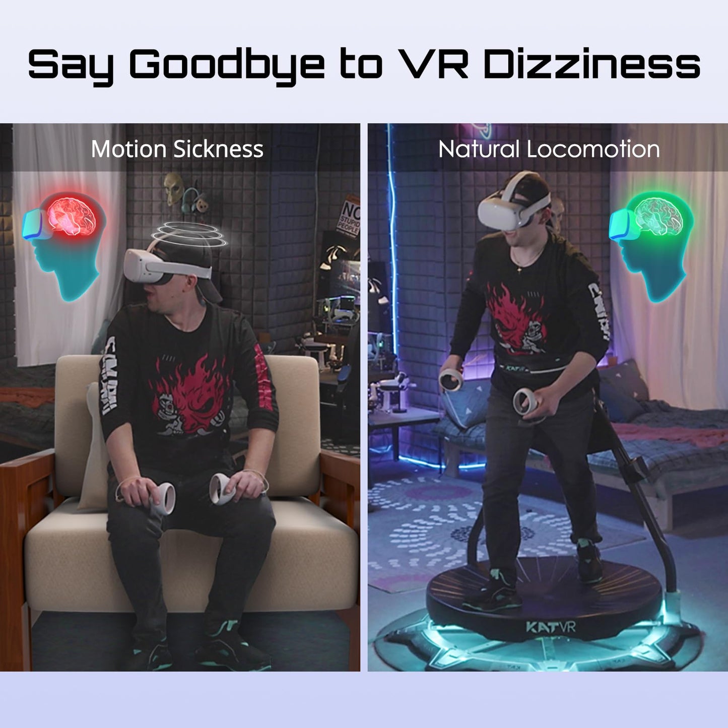 KATVR KAT Walk C2 Plus VR Treadmill – Full-Body Locomotion System, Size 12, C 2 Plus + Nexus Color, Compact 360° VR Platform