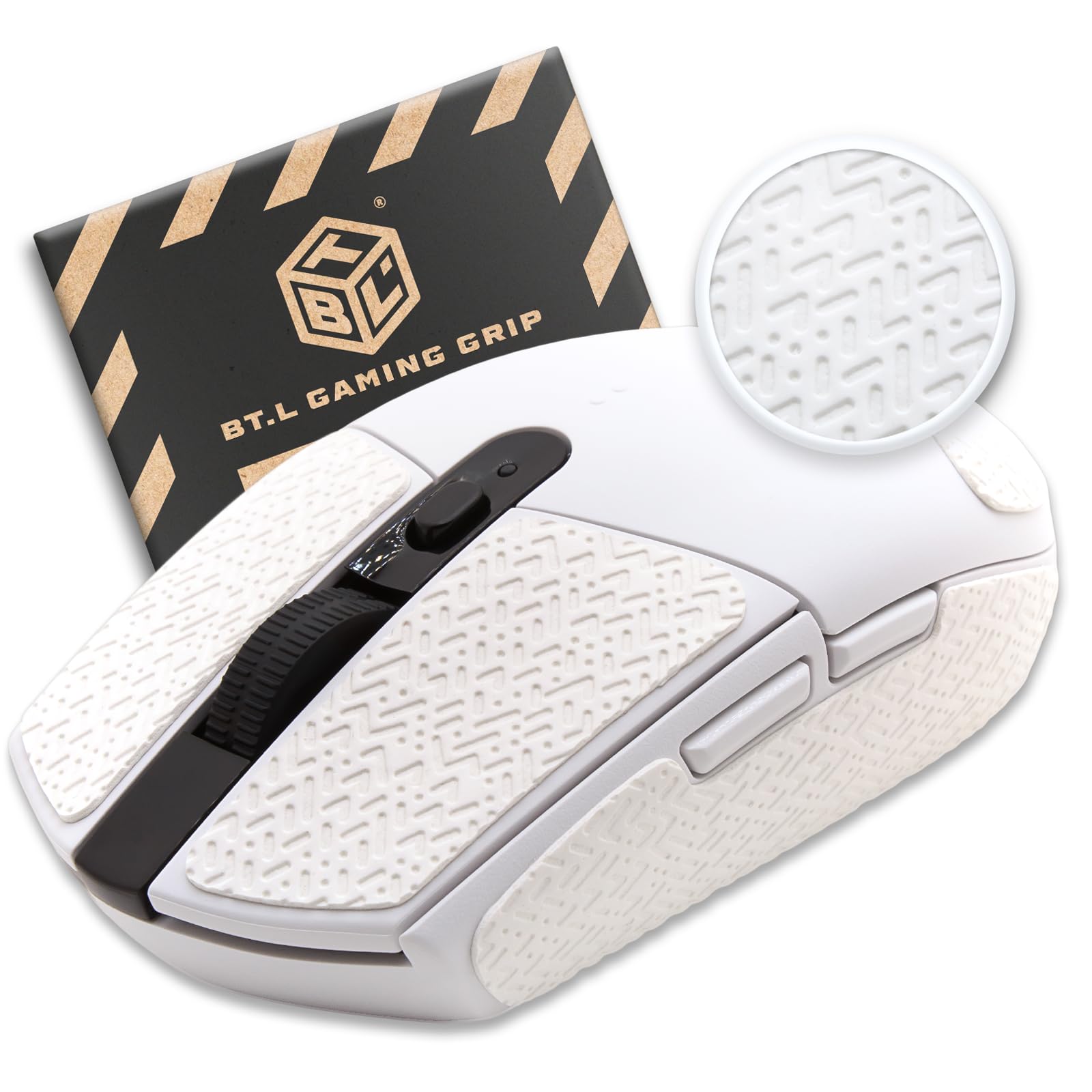 BT.L Mouse Grip for Logitech G305 & G203 Pro Gaming (White)