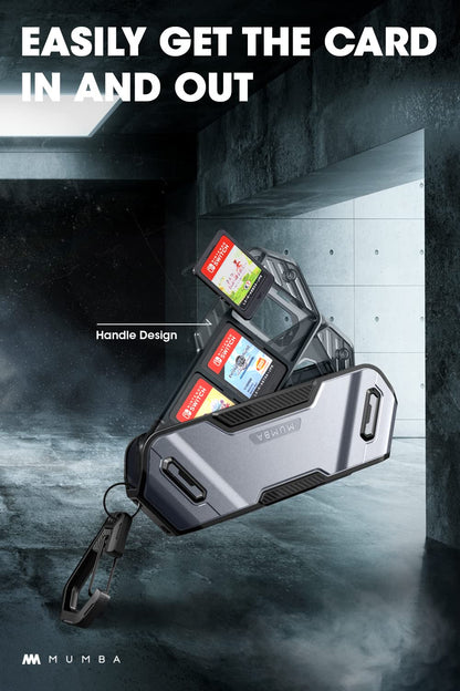 Mumba Switch Game Card Case Holder - Portable 4-Layer Rotatable Design, 4.7 inches, Calx for Nintendo Switch/Switch OLED/Lite