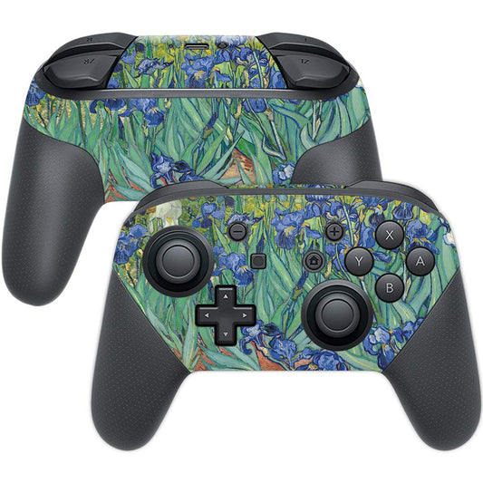 MightySkins Skin Compatible with Nintendo Switch Pro Controller - Irises | Protective, Durable, and Unique Vinyl Decal wrap Cove
