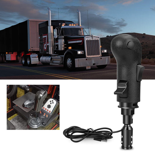 Dexepe USB Truck Simulator Shifter Compatible with Logitech G29 G27 G25 TH8A Gearshift Knob Compatible with ATS ETS2 Sim Racing Games PC Racing Shifter Black