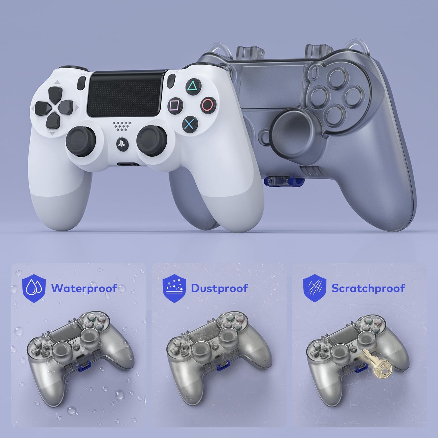 Tiiletzote PS4 DualShock 4 Controller Protective Case - Black Travel Storage Bag, Model TCB302