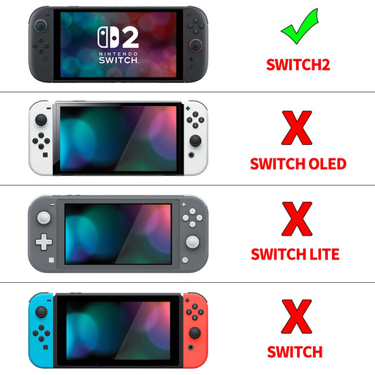 PlayVital Switch 2 Beyond-Grip Dockable Case - Ergonomic Grips, Military-Grade Protection, 2 Joystick Caps, Blue & Orange