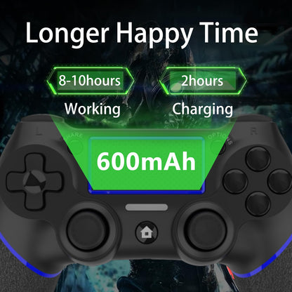 SZDILONG Wireless Controller for PS4/Pro/Slim/PC, Blue Black, Touchpad, Six-axis Motion Control, Charging Cable Included