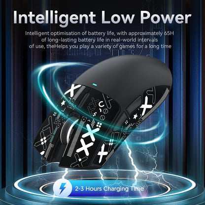 ATTACK SHARK X11 Ultra-Light Gaming Mouse, 22K DPI, 5 Programmable Buttons, Magnetic Charging Stand, Black&Sticker