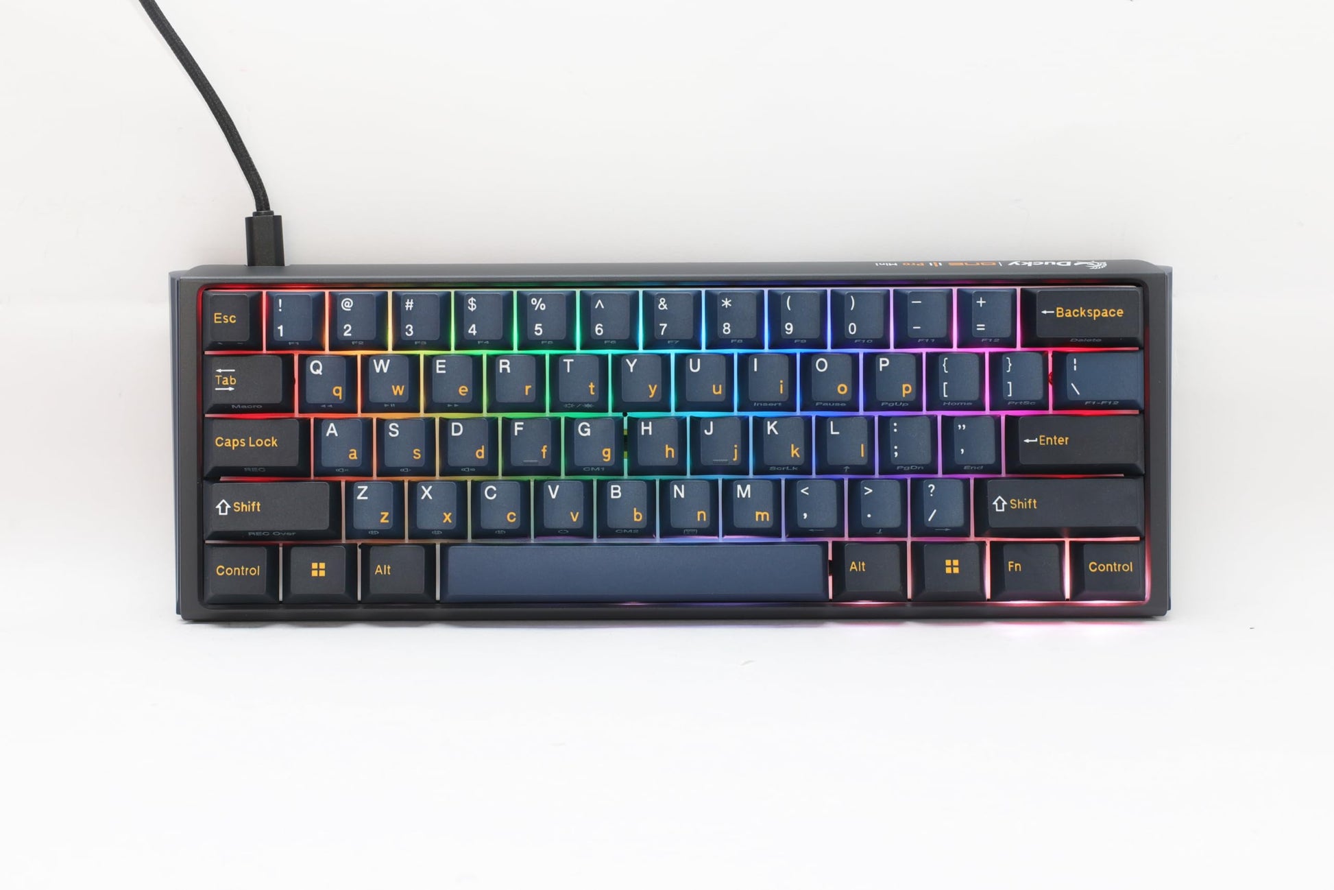 Ducky One 3 Mini Pro Nazca Line 8K 60% Mechanical Keyboard: Quack Mechanics Dampening  Hot-Swappable Cherry MX2A Silent Red Switches  High-Density PBT Tripleshot Keycaps  RGB  US  Nazca Line