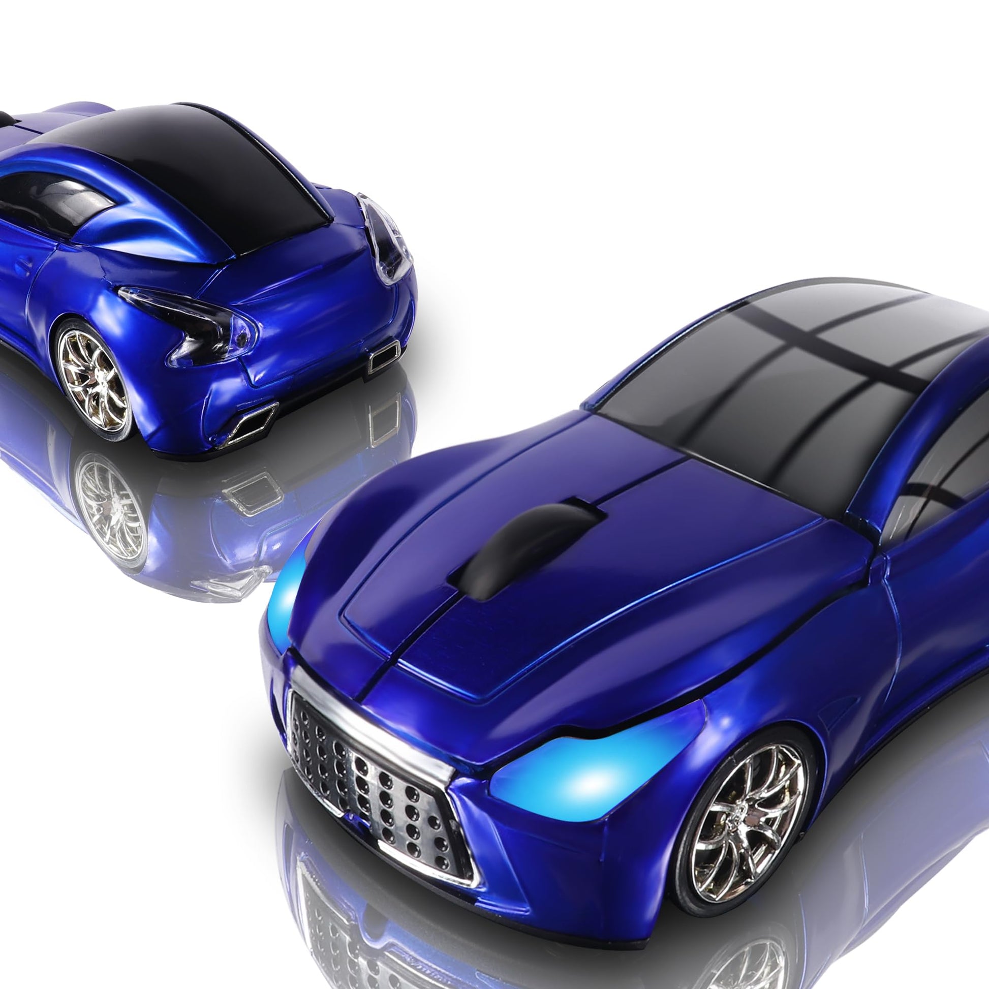 elec Space Wireless Car-Shape Mouse - Blue, 2.4GHz, 1600 DPI, Cute Gaming Mouse for Kids