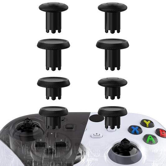 eXtremeRate ThumbsGear V3 Interchangeable Thumbsticks for Xbox Core Controller  4 Height Adjustable Convex and Concave Grip Joysticks for Xbox One S/X/Elite  for Nintendo Switch Pro Controller - Black