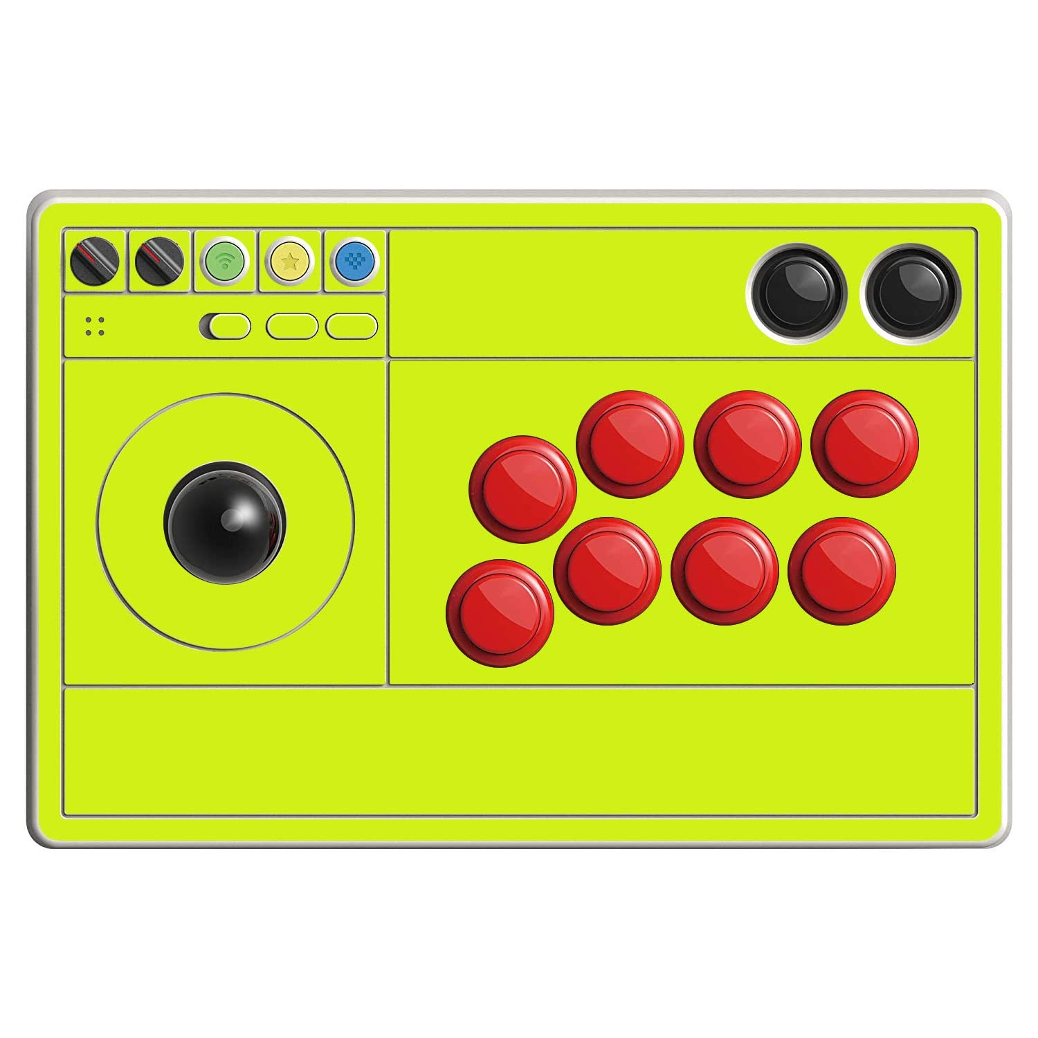 SopiGuard Sticker Skin for 8BitDo Arcade Stick Top Panel Only Vinyl Decal Wrap (Neon Yellow)