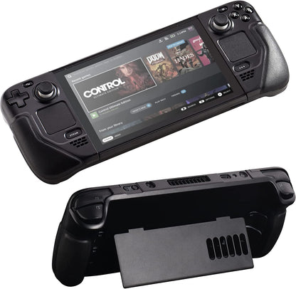 UYIYE Kickstand Case for Steam Deck - Beige White, Model CASE-STEAM-FT02, Protective Accessory with Stand Function