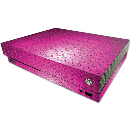 MIGHTY SKINS MightySkins Skin for Microsoft One X - Pink Diamond Plate, Durable Vinyl Wrap, Easy to Apply and Remove