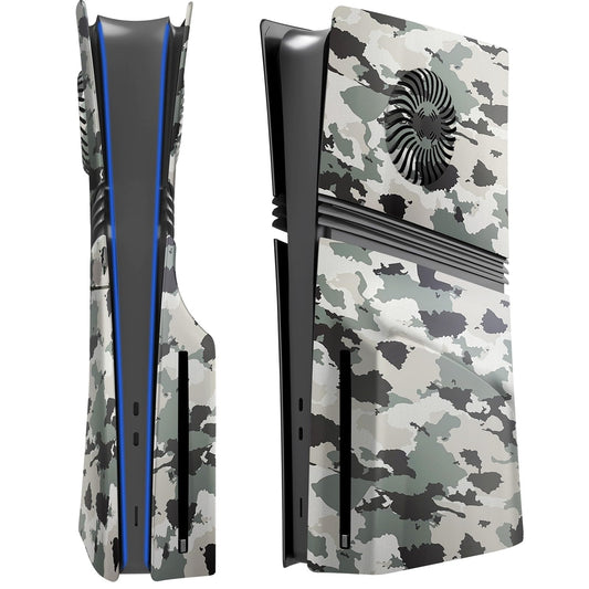 Hzxkqmil Cover Plates Faceplate for PS5 Pro Console  Replacement Shell Face Plate Side Panels with Cooling Vents ABS Case Accessories for PS5 Pro Disc Edition (Camouflage)
