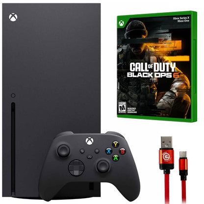 Microsoft Xbox Series X 1TB SSD Console Bundle with Call of Duty Black Ops 6, Black, Model E4MSRRT00001, Includes Type-C Charge Cable