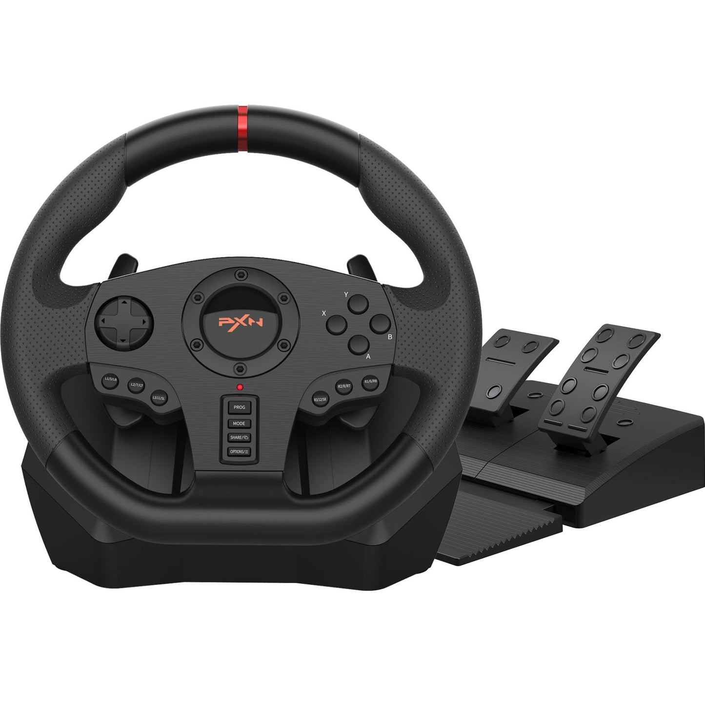 PXN V900 Racing Wheel - 270°/900° Rotation, Black, Gaming Steering Wheel with Pedals for PC, PS4, PS3, Xbox Series X|S, Xbox One