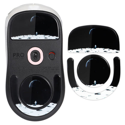 immoenuc Glass Mouse Skates for Logitech G PRO X Superlight 2 - Smooth, Durable, Earth Pattern Mouse Feet Pads