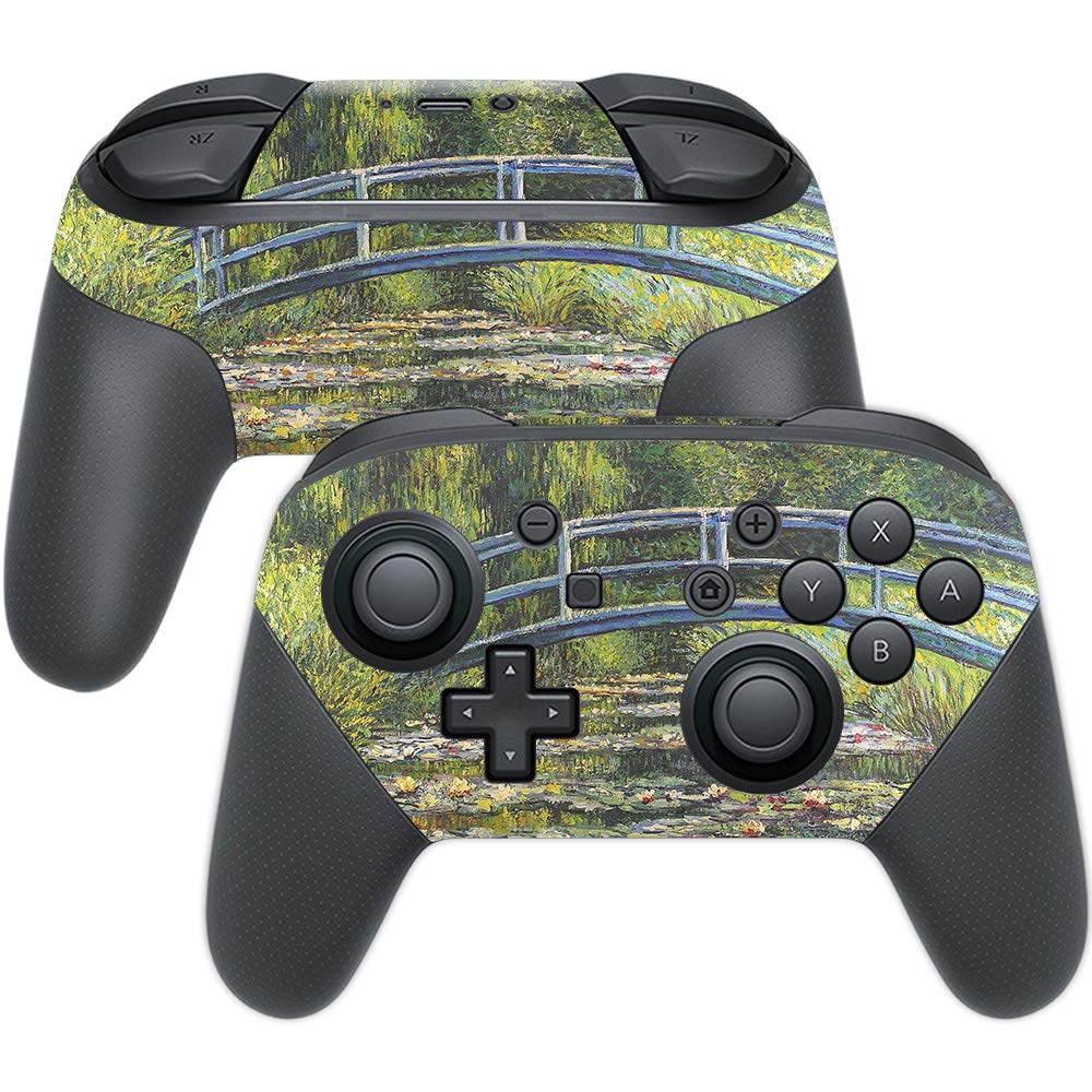 MightySkins Skin Compatible with Nintendo Switch Pro Controller - White Water Lilies | Protective, Durable, and Unique Vinyl wra