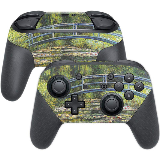 MightySkins Skin Compatible with Nintendo Switch Pro Controller - White Water Lilies | Protective, Durable, and Unique Vinyl wra