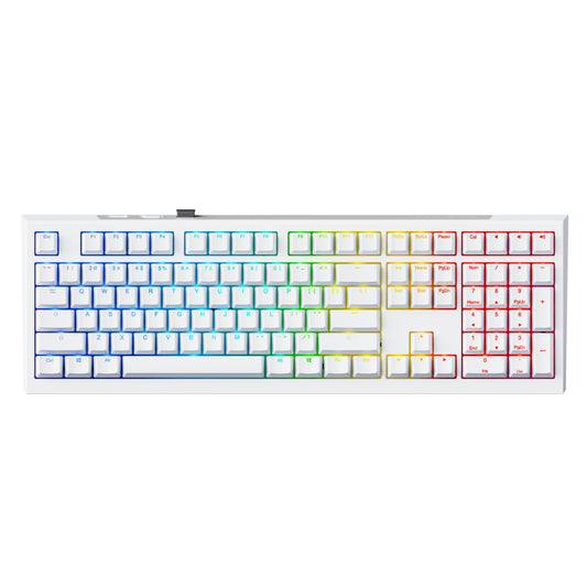 Ducky One X Wireless Inductive Keyboard: Tri-Mode  Rapid control button  Linear Inductive Switches  Gasket-Mount Quack Mechanics+ 7-Layer Dampening  High-Density PBT Doubleshot Keycaps  US  White