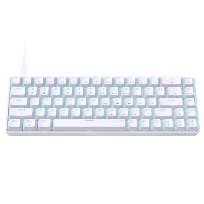 DIERYA T68SE 60% Gaming Mechanical Keyboard, Blue Switches, White, Compact Design for Windows Laptops and PC Gamers