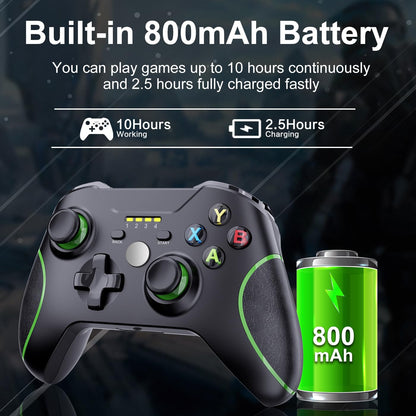 ADHJIE Xbox One Controller - 2.4GHz Wireless, 3.5mm Audio Jack, Black