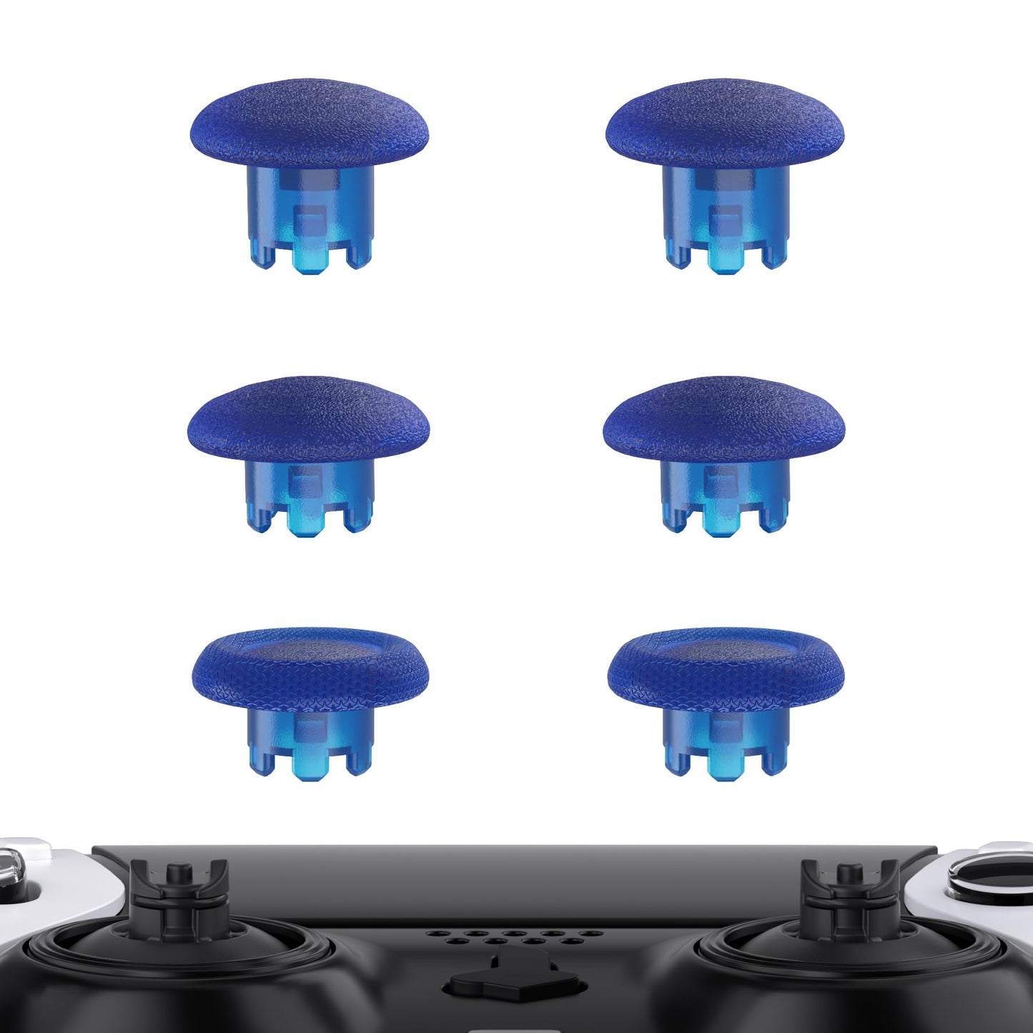 eXtremeRate Clear Blue Replacement Swappable Thumbsticks for PS5 Edge Controller  Custom Interchangeable Analog Stick Joystick Caps for PS5 Edge Controller - Controller & Thumbstick Base NOT Included