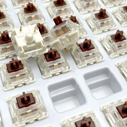 kutethy Gateron G White Clear Pro Switches, Pre-lubed 3pin RGB SMD Linear, 72 PCS, Clear, for Gaming Mechanical Keyboards