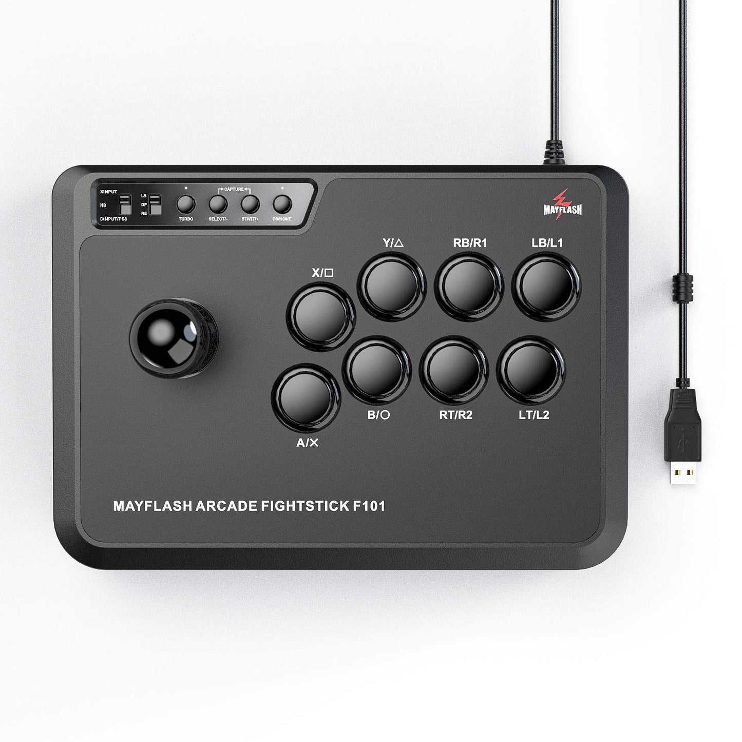 Mayflash F101 Arcade Stick for Nintendo Switch/PC/PS3/Android - Black